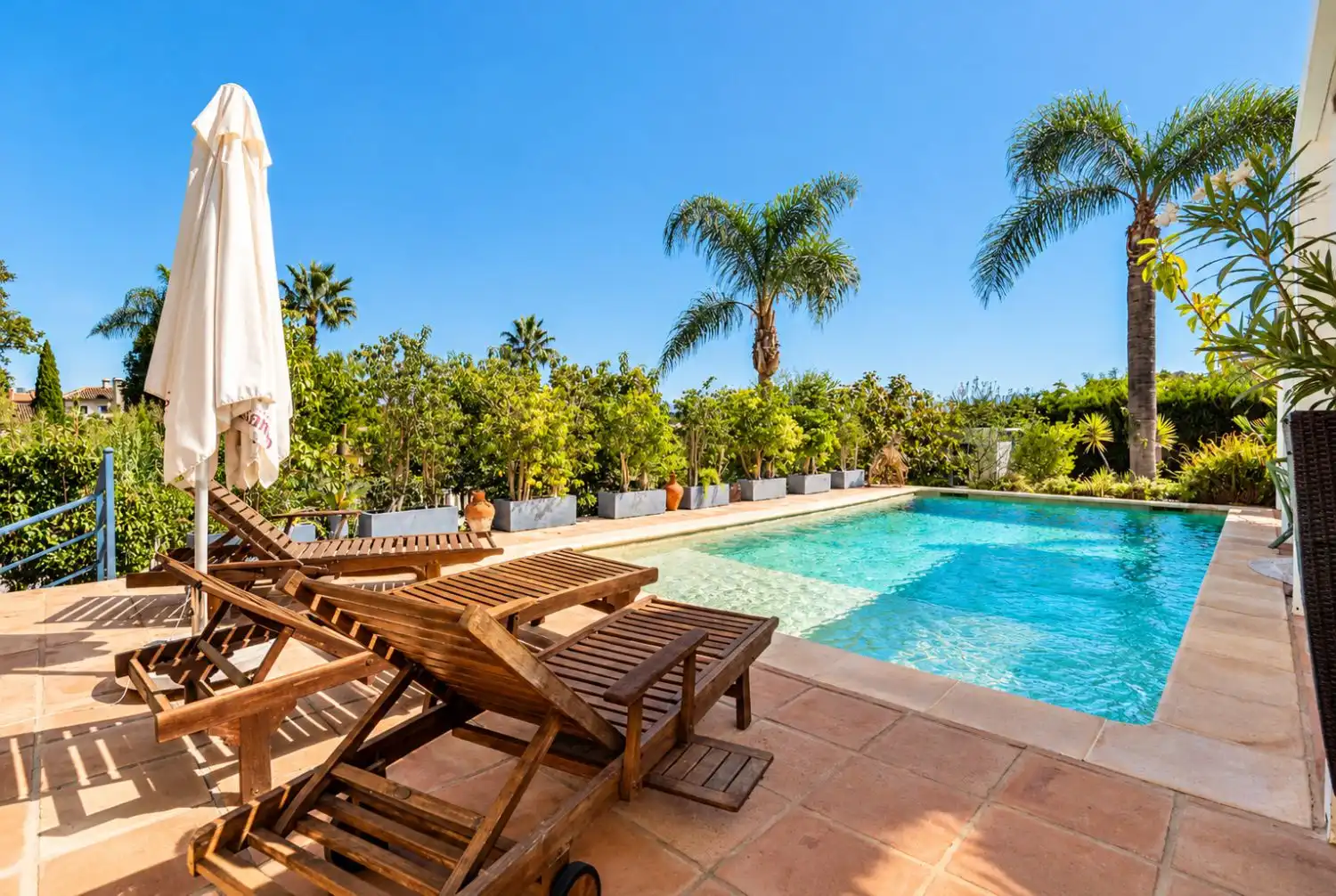 Swimming pool of Houses for sale in Sotogrande Costa
