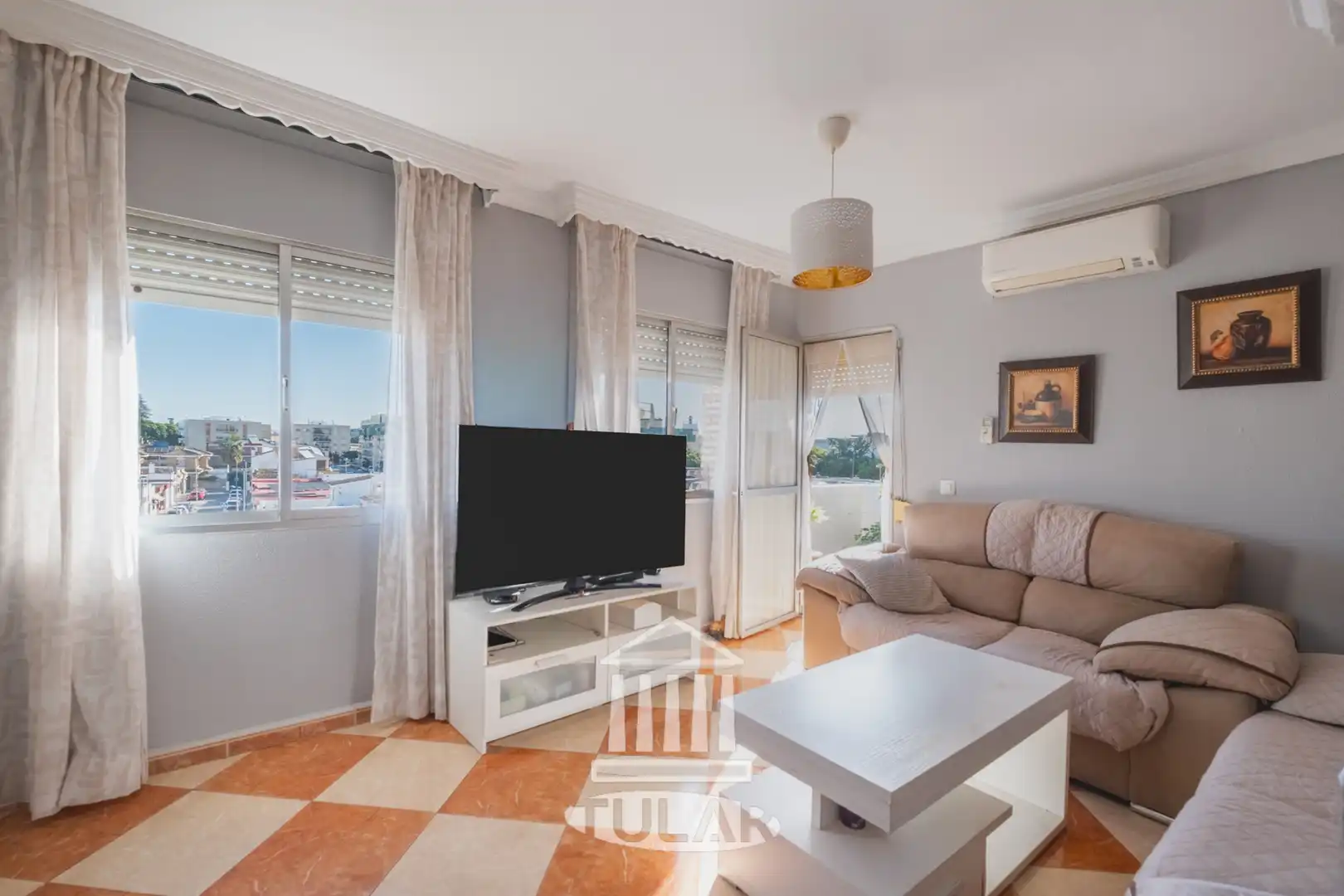 Sala de estar de Piso en venta en El Puerto de Santa María con Aire acondicionado y Terraza