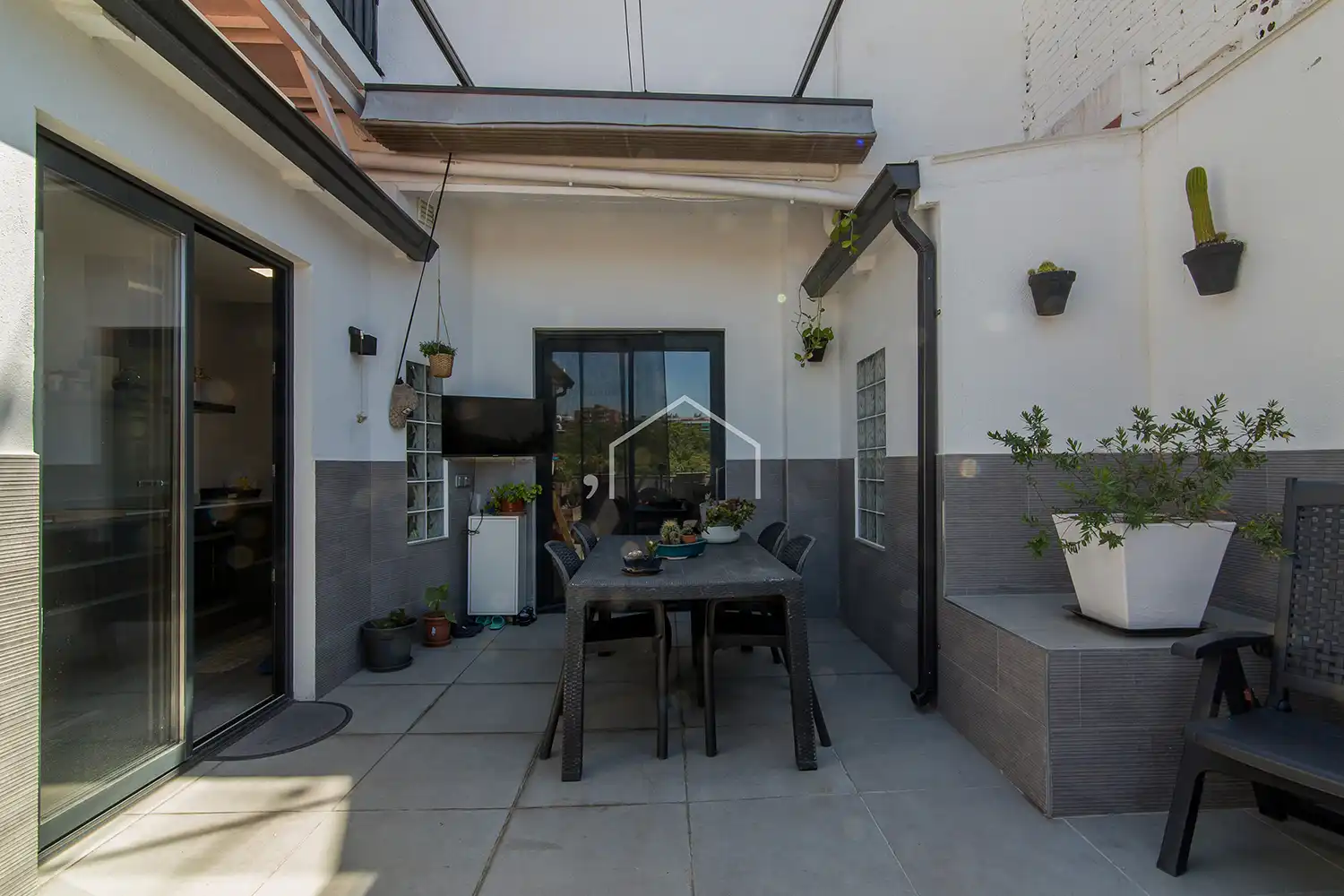 Terrace of Flat for sale in Badalona  with Heating, Parquet flooring and Furnished