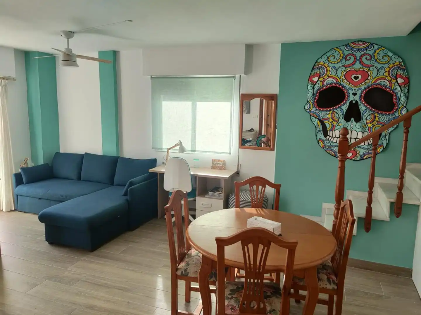 Sala de estar de Casa adosada de alquiler en Oliva con Aire acondicionado, Calefacción y Terraza