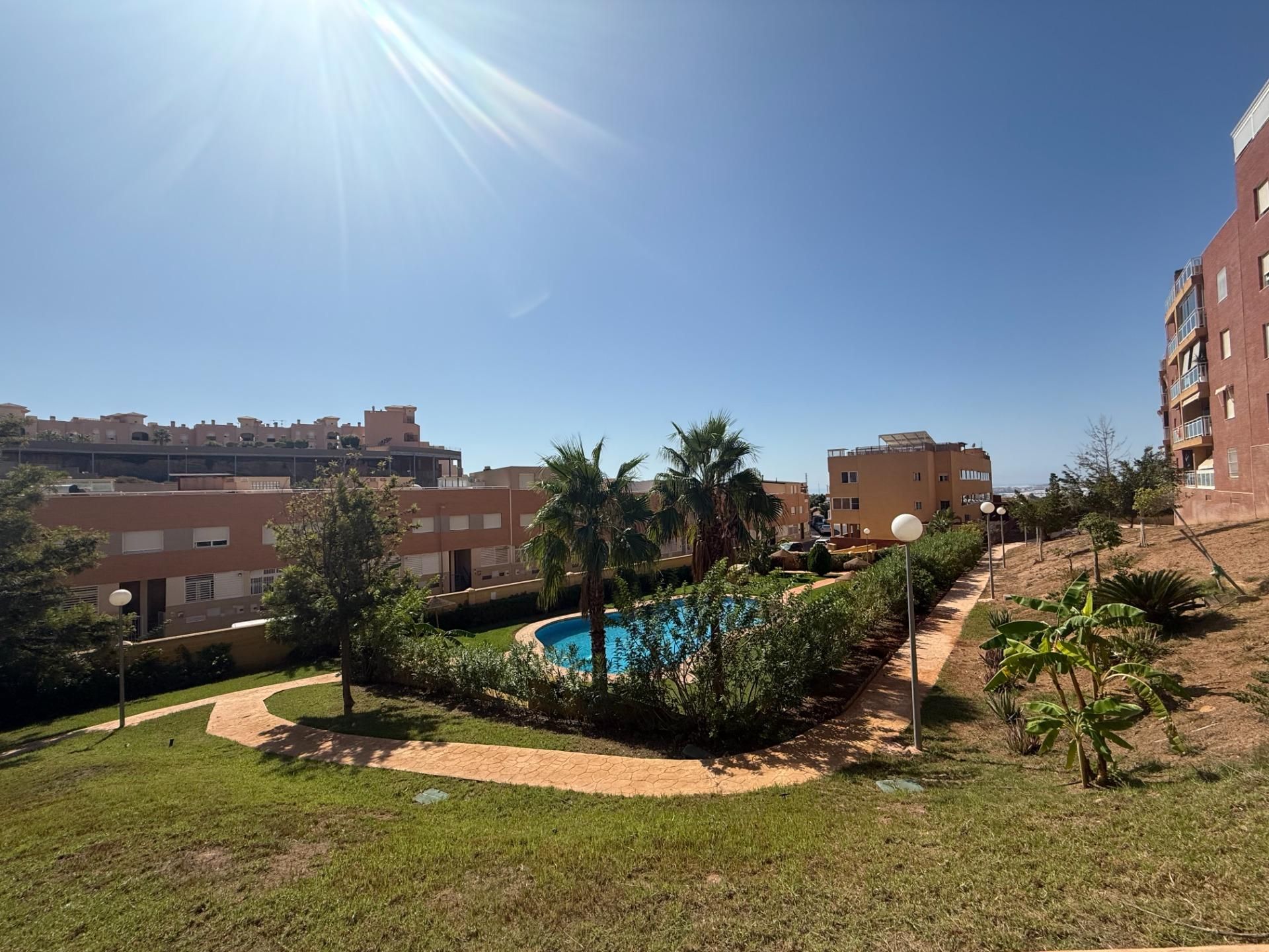 Garden of Flat to rent in Roquetas de Mar  with Air Conditioner, Private garden and Terrace