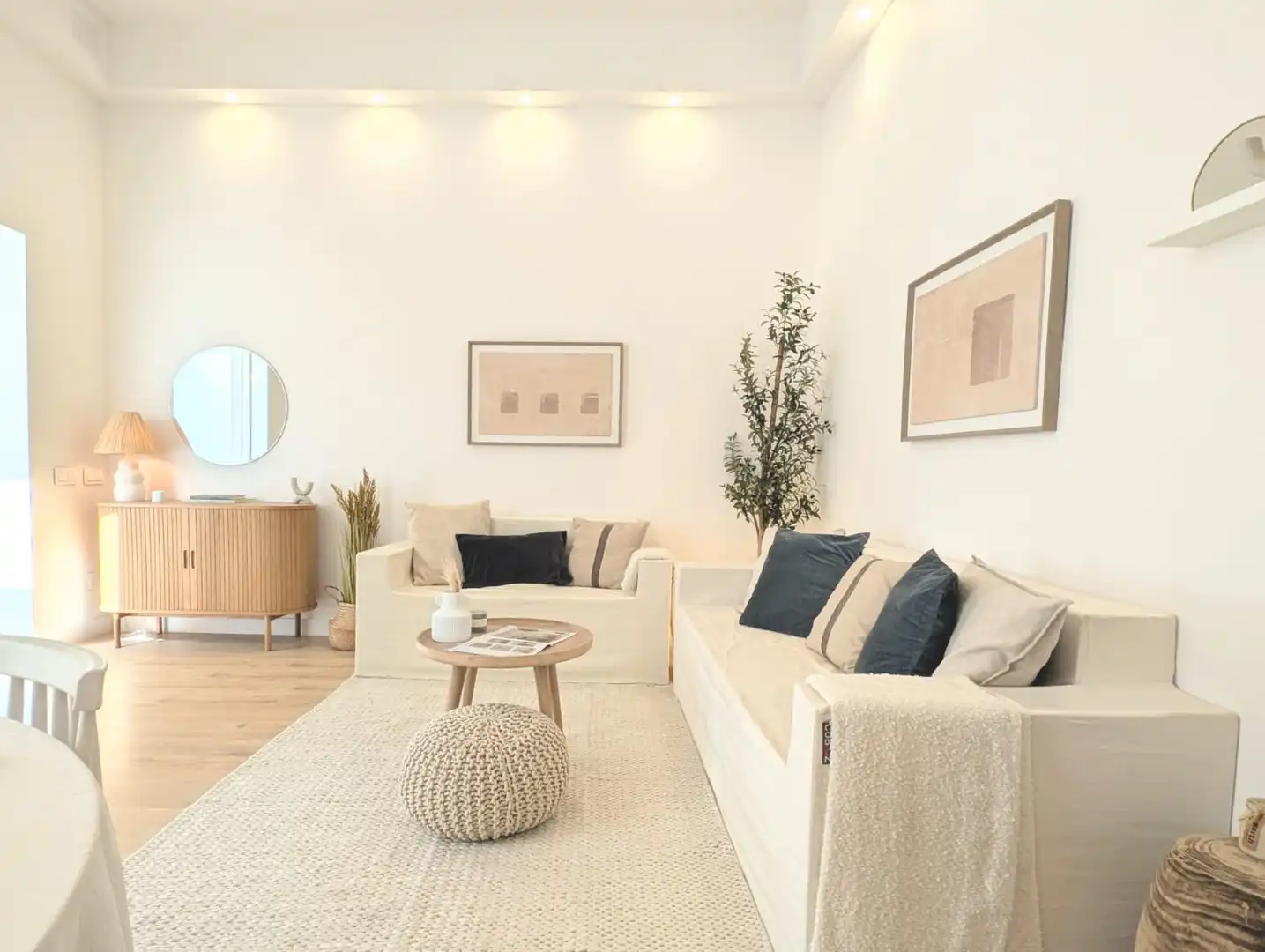 Sala de estar de Casa adosada en venta en Mataró con Aire acondicionado, Calefacción y Parquet
