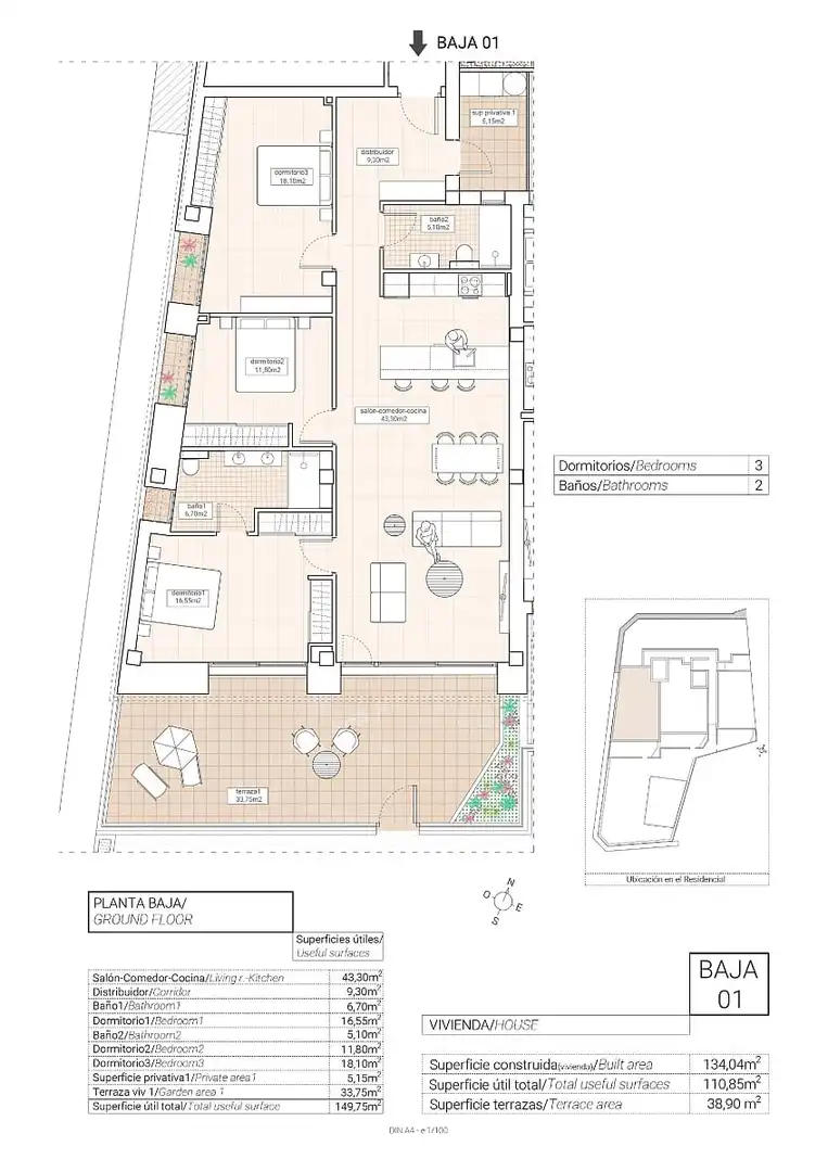 Apartment with terrace for sale in Hondón de las Nieves / El Fondó de les Neus, imagen 38