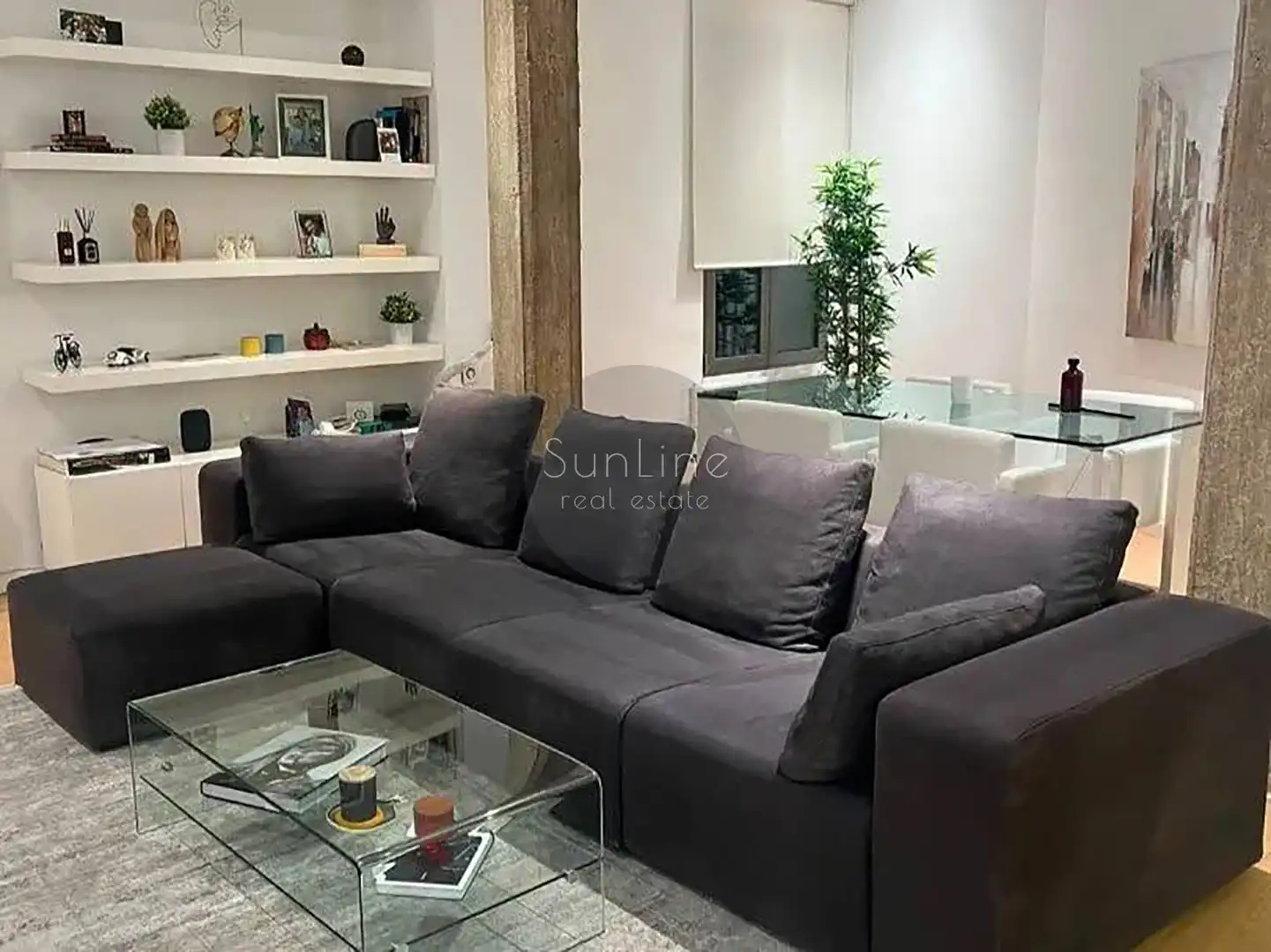 Living room of Flat for rent in Valencia  with Air Conditioner, Furnished and Pets allowed