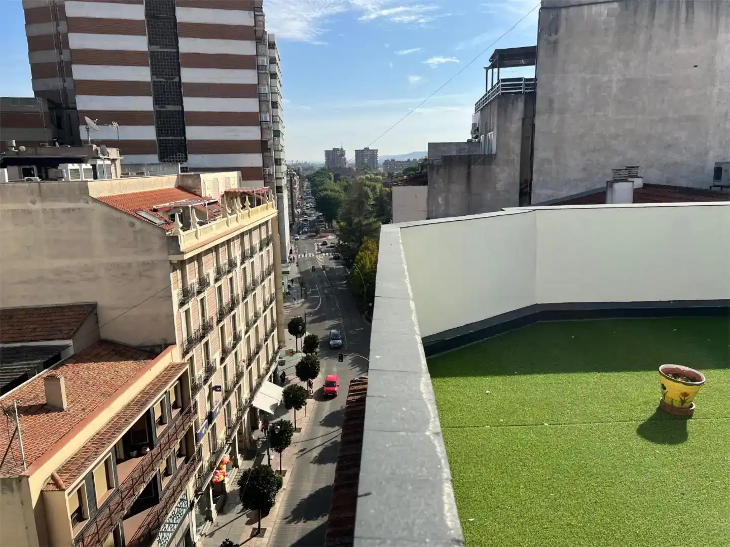 Terrasse von Dachboden zur Miete in Talavera de la Reina mit Klimaanlage, Privatgarten und Parkett