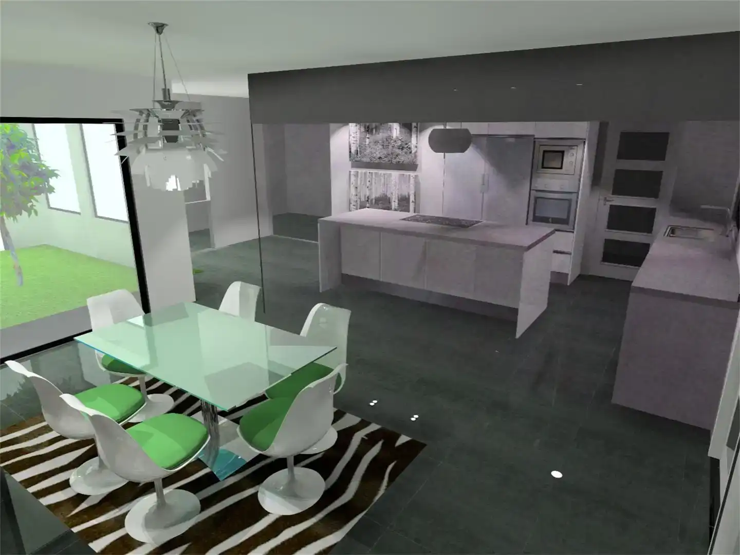 Kitchen of Houses for sale in Gijón   with Air Conditioner, Private garden and Parquet flooring