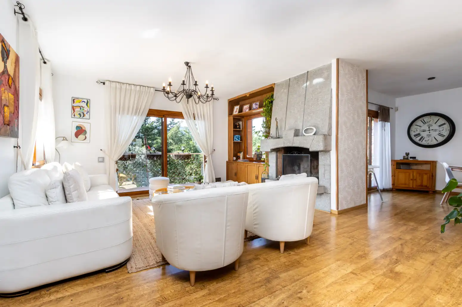 Sala d'estar de Casa o xalet en venda en Matadepera amb Calefacció, Parquet i Terrassa