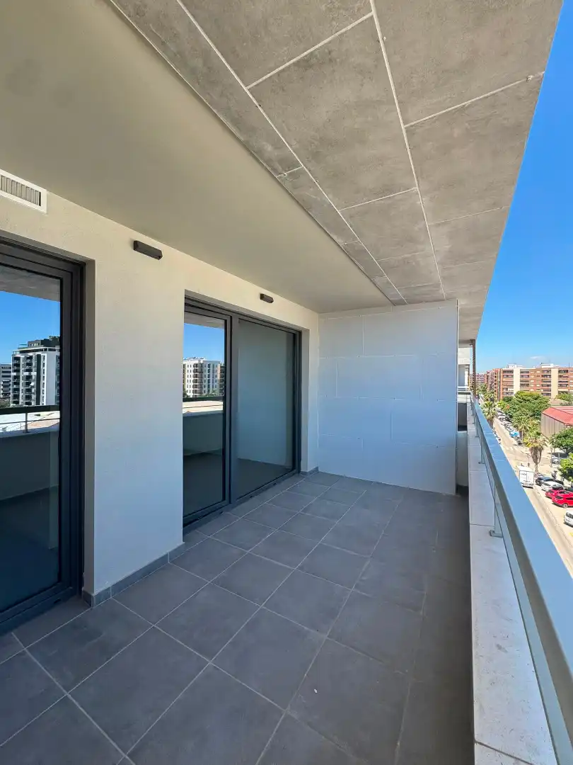 Terraza de Piso de alquiler en Valencia con Aire acondicionado, Calefacción y Parquet