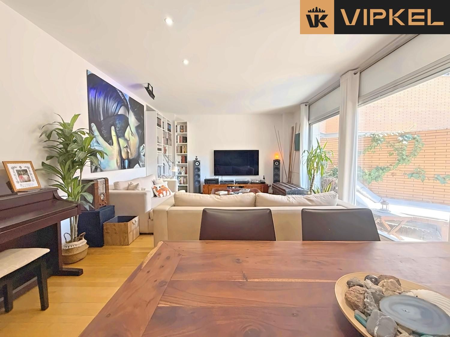 Sala d'estar de Pis en venda en  Barcelona Capital amb Aire condicionat, Calefacció i Parquet