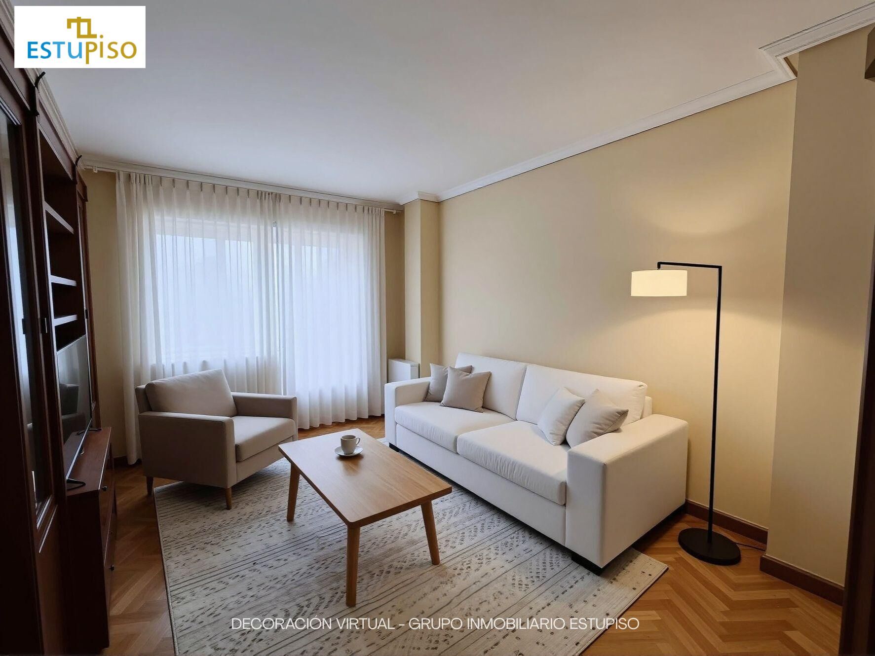 Sala de estar de Piso en venta en León Capital  con Parquet, Terraza y Trastero