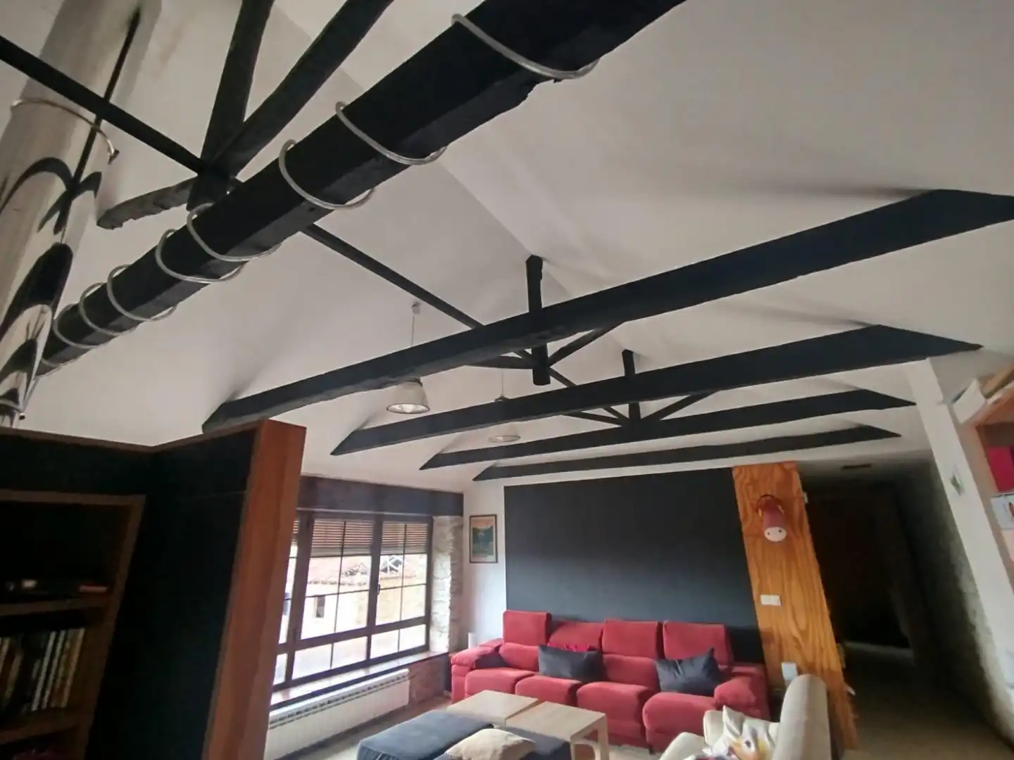 Living room of Houses for sale in Santa María de Ordás  with Heating, Private garden and Parquet flooring