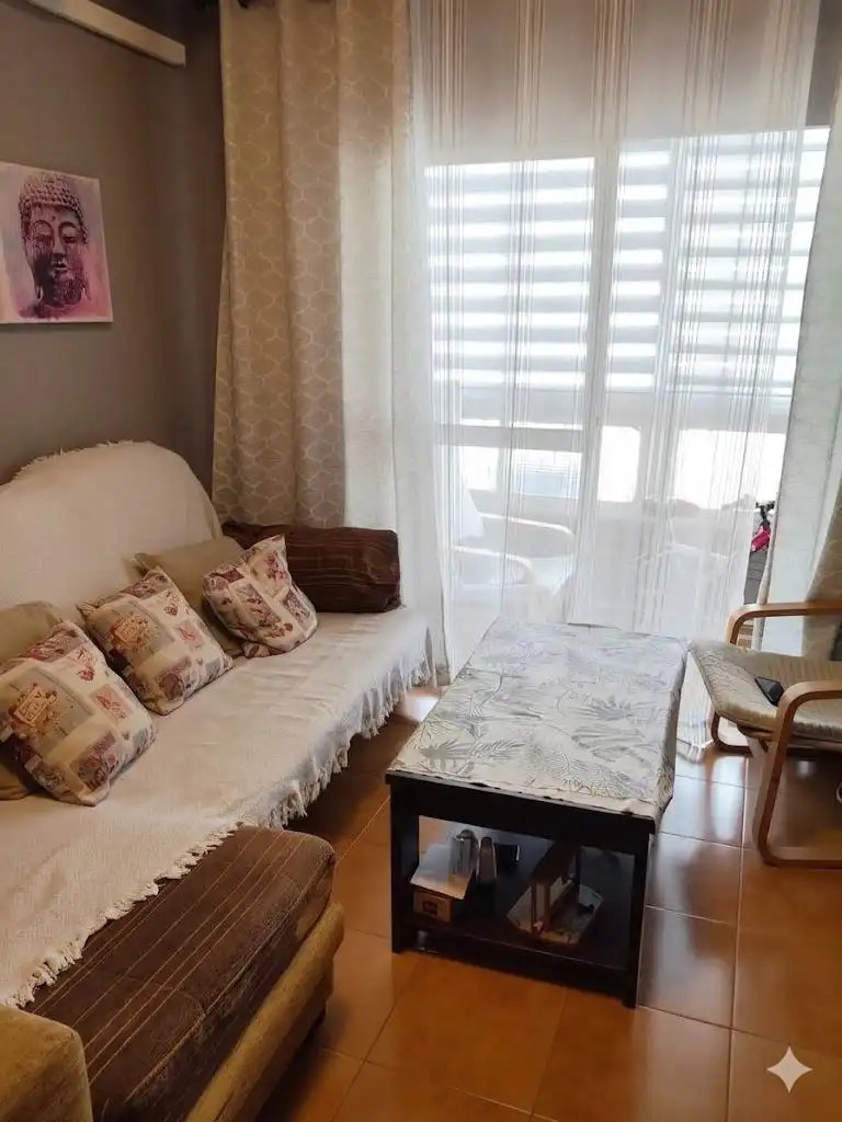 Sala de estar de Piso en venta en Málaga con Terraza, Amueblado y Balcón