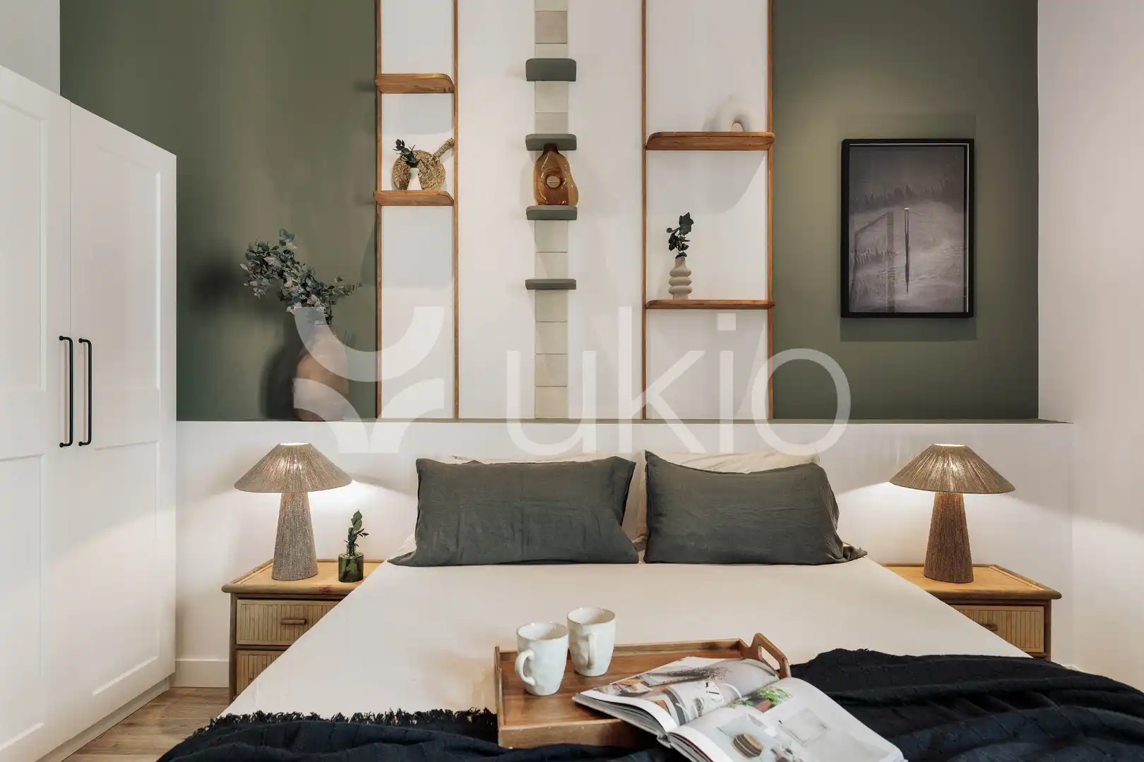 Schlafzimmer von Wohnungen zur Miete in Barcelona mit Klimaanlage, Heizung und Möbliert