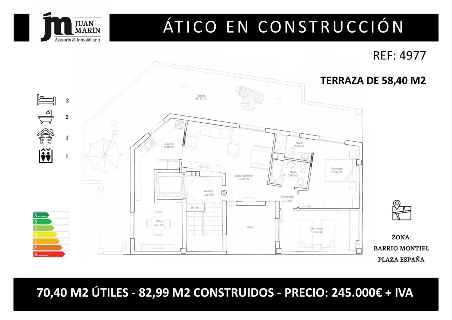 Attic for sale in Cieza  with Terrace and Storage room