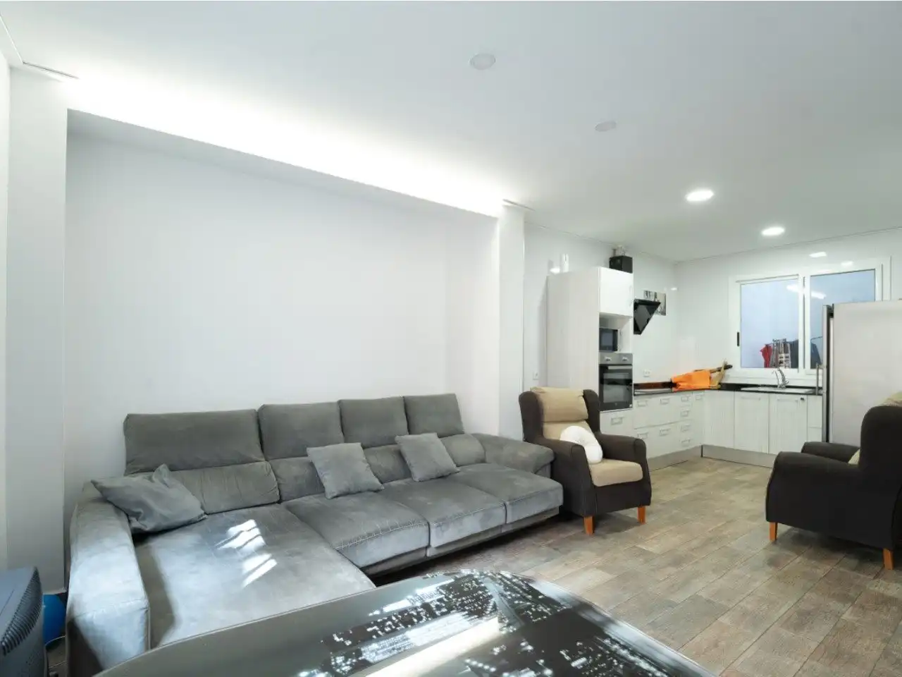 Sala de estar de Piso en venta en Carlet con Jardín privado, Terraza y Amueblado