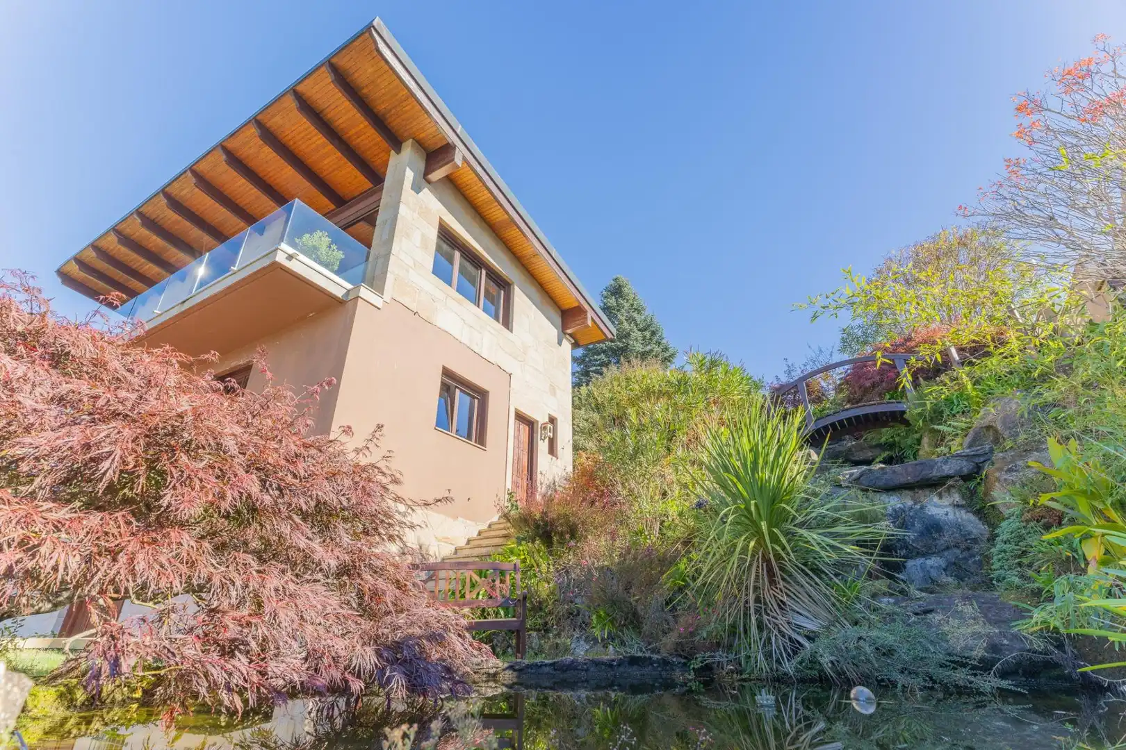 Vista exterior de Casa o chalet en venta en A Cañiza   con Calefacción, Jardín privado y Terraza