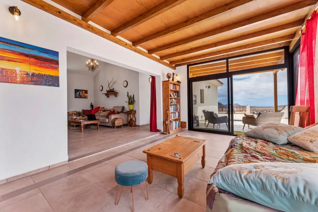 Living room of Houses for sale in La Oliva  with Heating, Private garden and Terrace