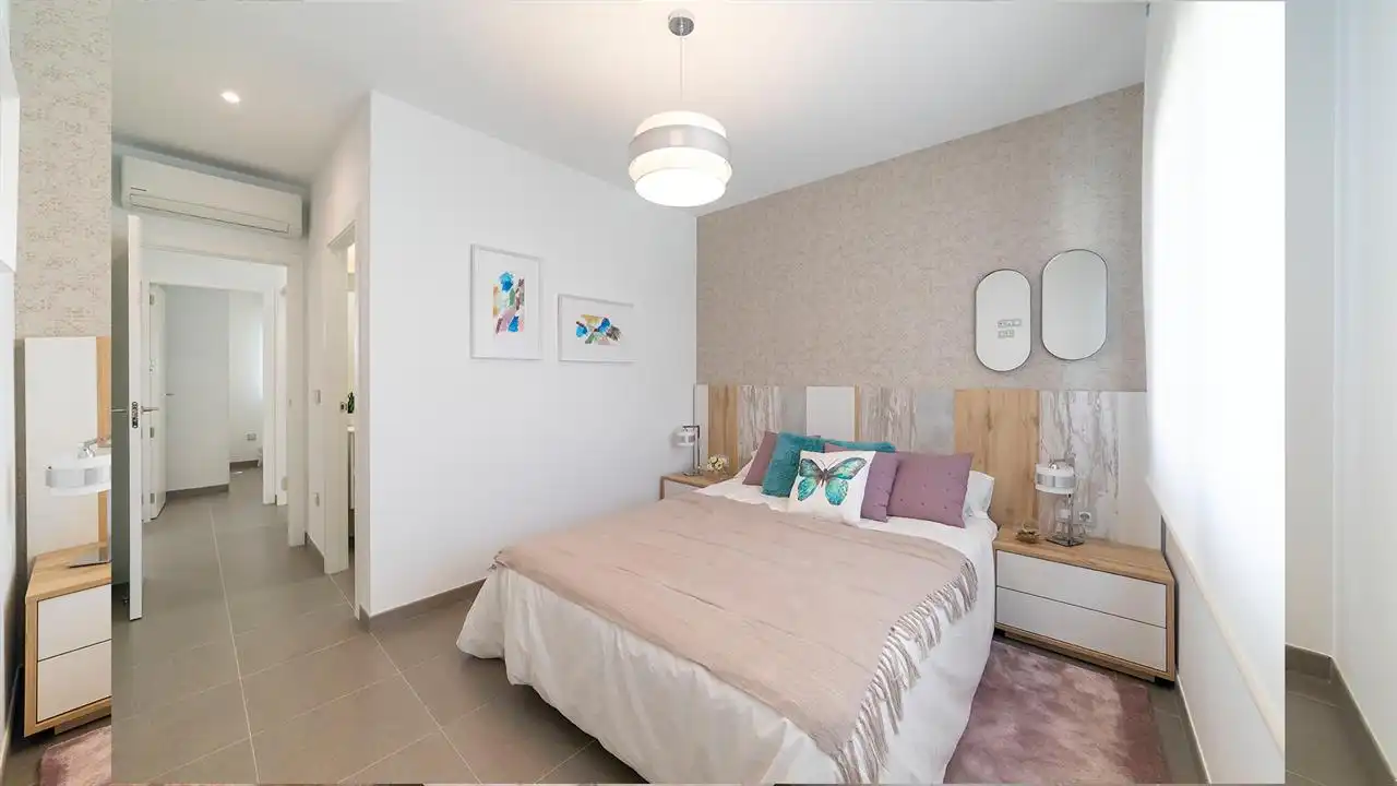Bedroom of Detached homes for sale in Aspe  with Air Conditioner, Private garden and Swimming Pool