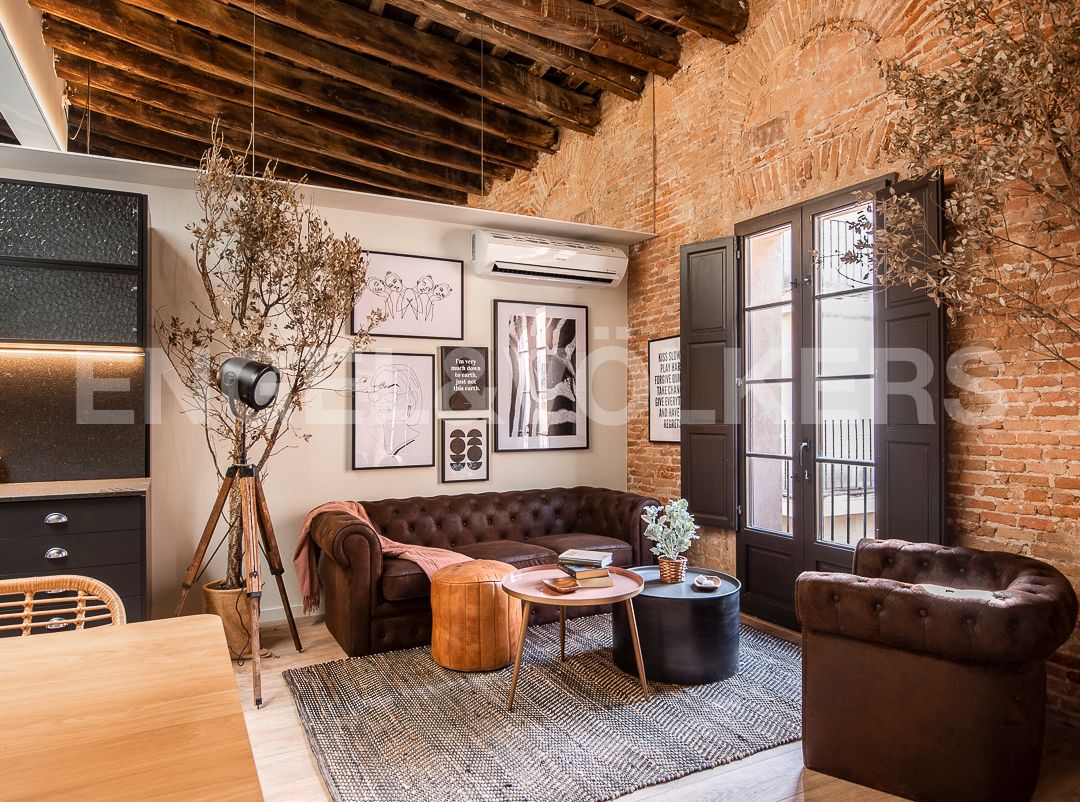 Sala d'estar de Loft en venda en  Barcelona Capital amb Aire condicionat, Calefacció i Terrassa
