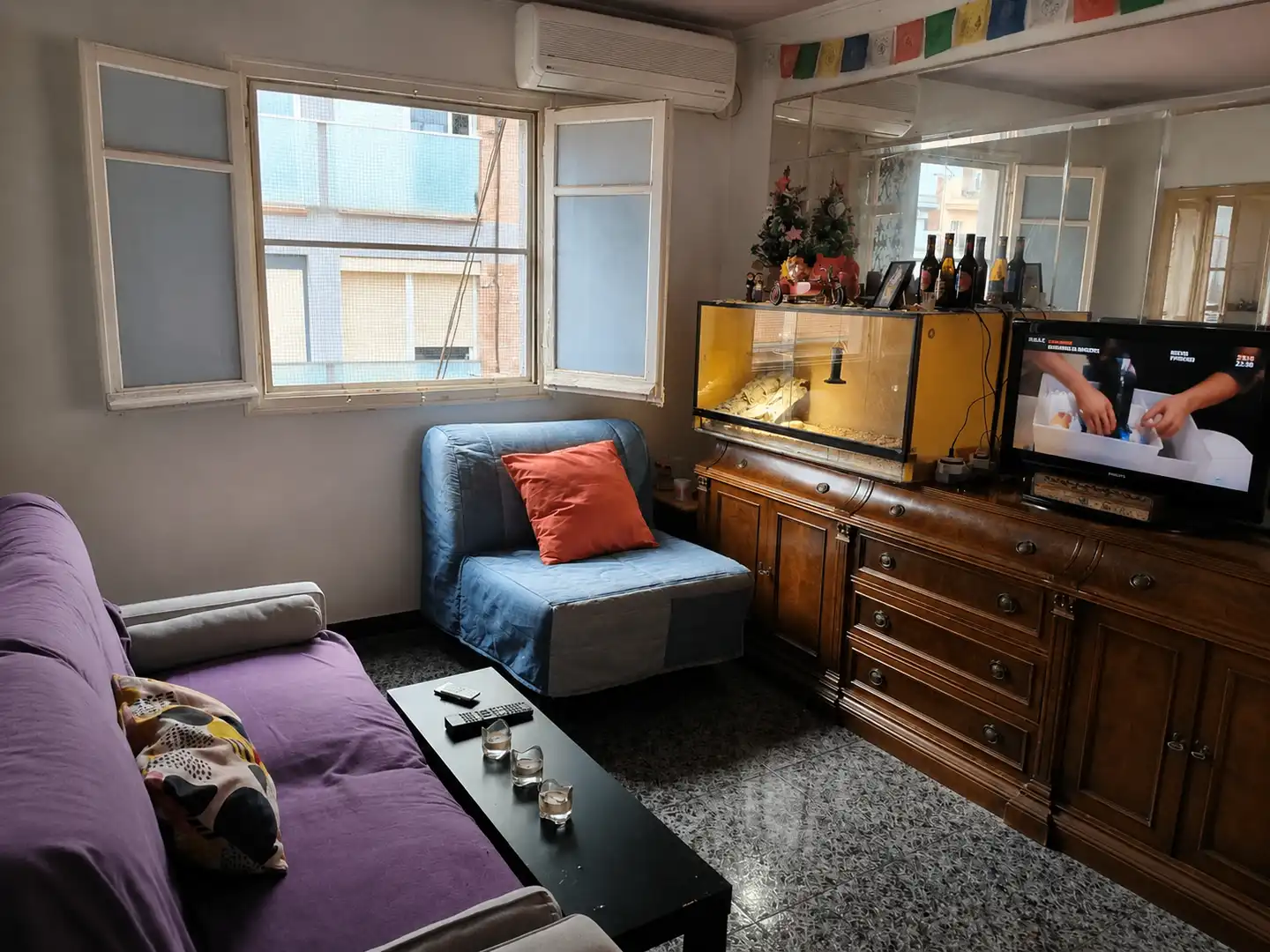 Wohnzimmer von Dachboden zum Verkauf in L'Hospitalet de Llobregat mit Klimaanlage und Terrasse