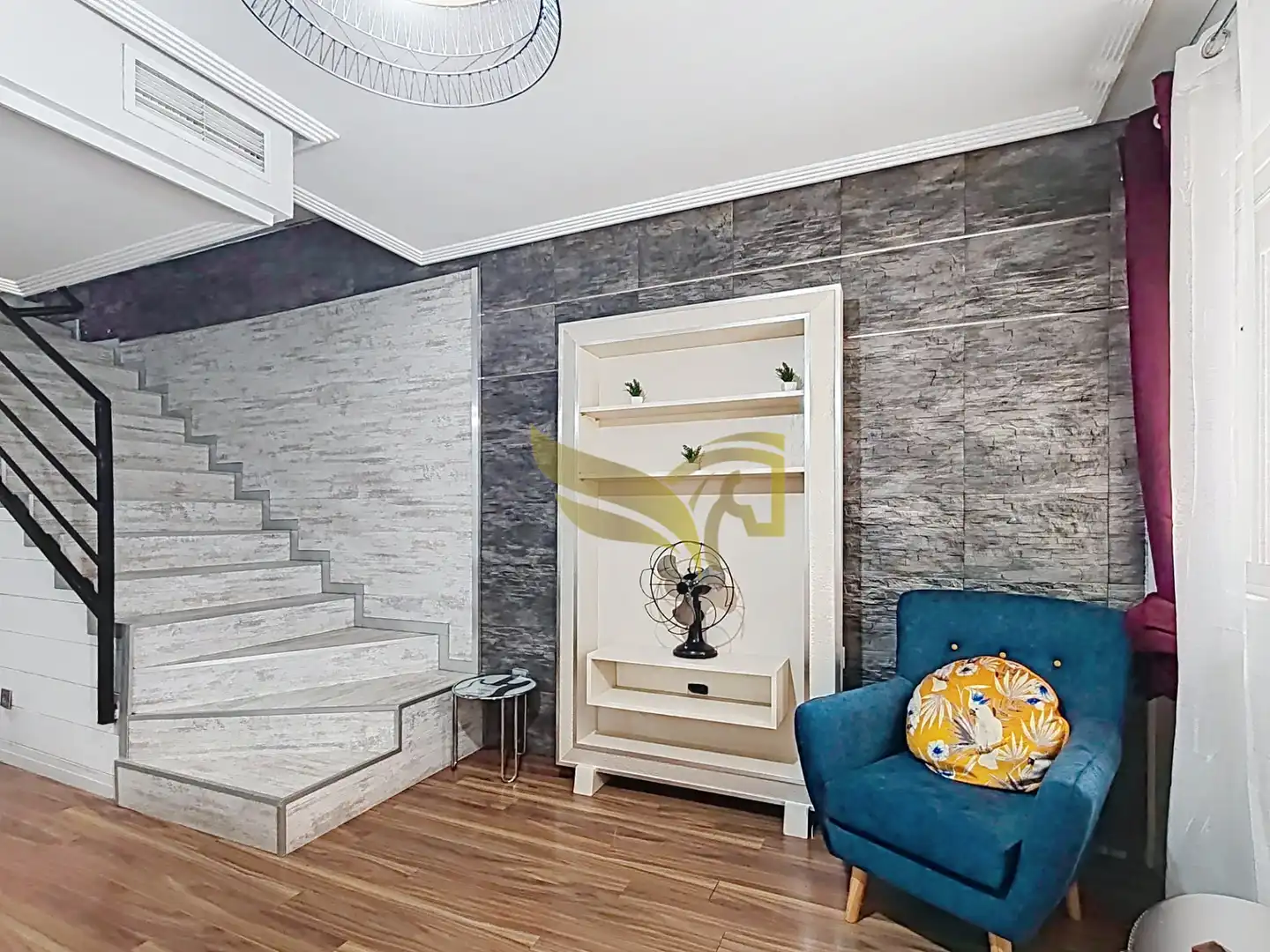 Sala de estar de Casa adosada en venta en Murcia con Aire acondicionado, Jardín privado y Parquet