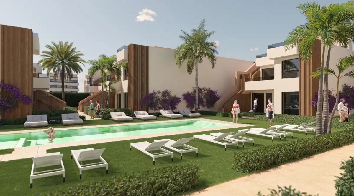 Terrassa de Casa o xalet en venda en Alhama de Murcia amb Aire condicionat, Jardí privat i Moblat