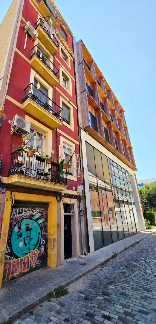 Exterior view of Flat for sale in Barcelona  with Air Conditioner, Heating and Parquet flooring