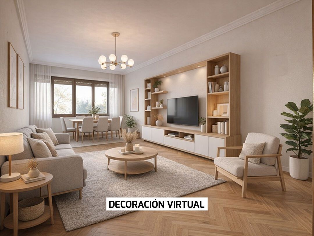 Sala d'estar de Pis en venda en Vitoria - Gasteiz amb Calefacció, Parquet i Terrassa