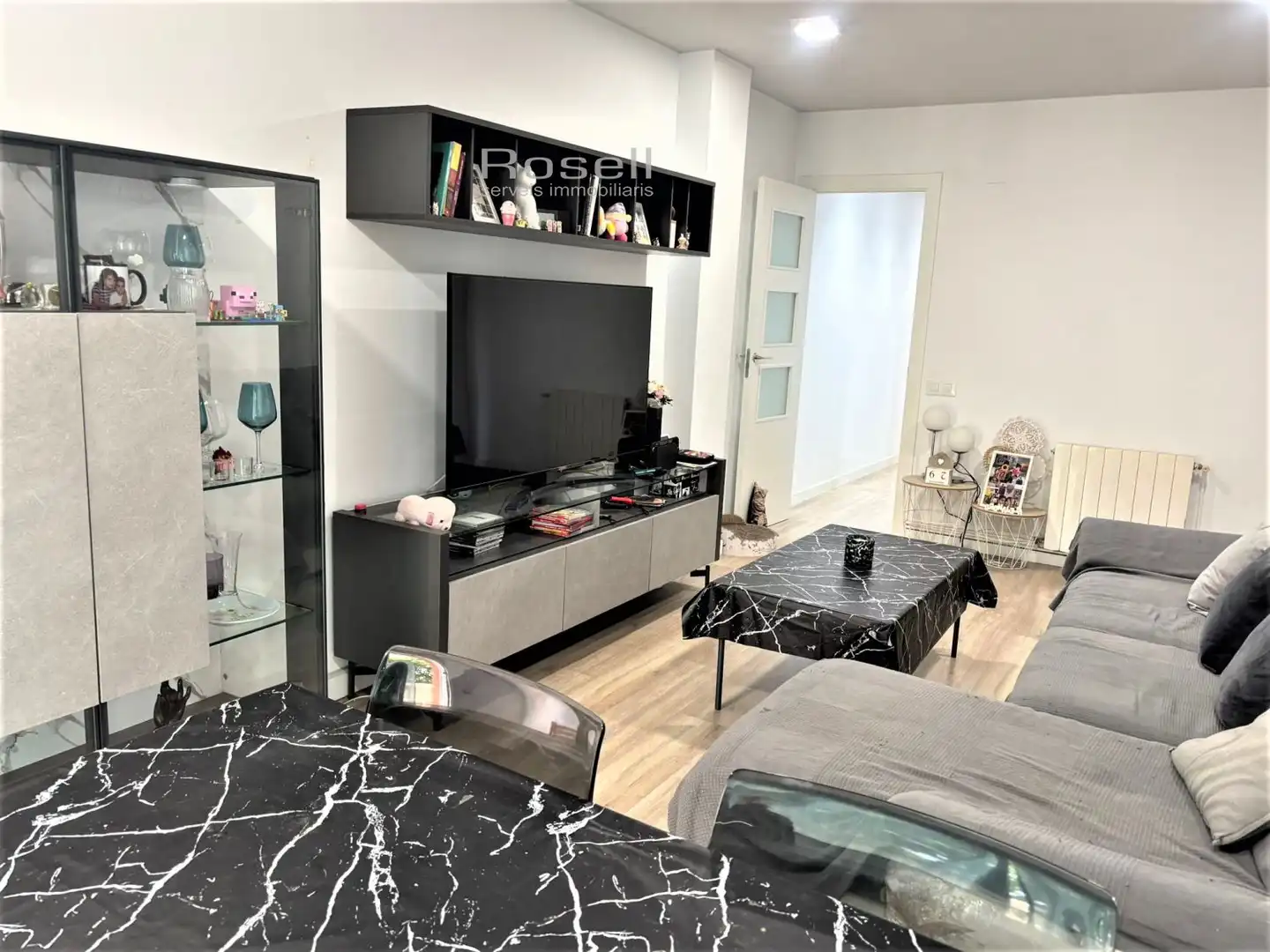 Sala de estar de Piso en venta en Terrassa con Calefacción, Parquet y Balcón