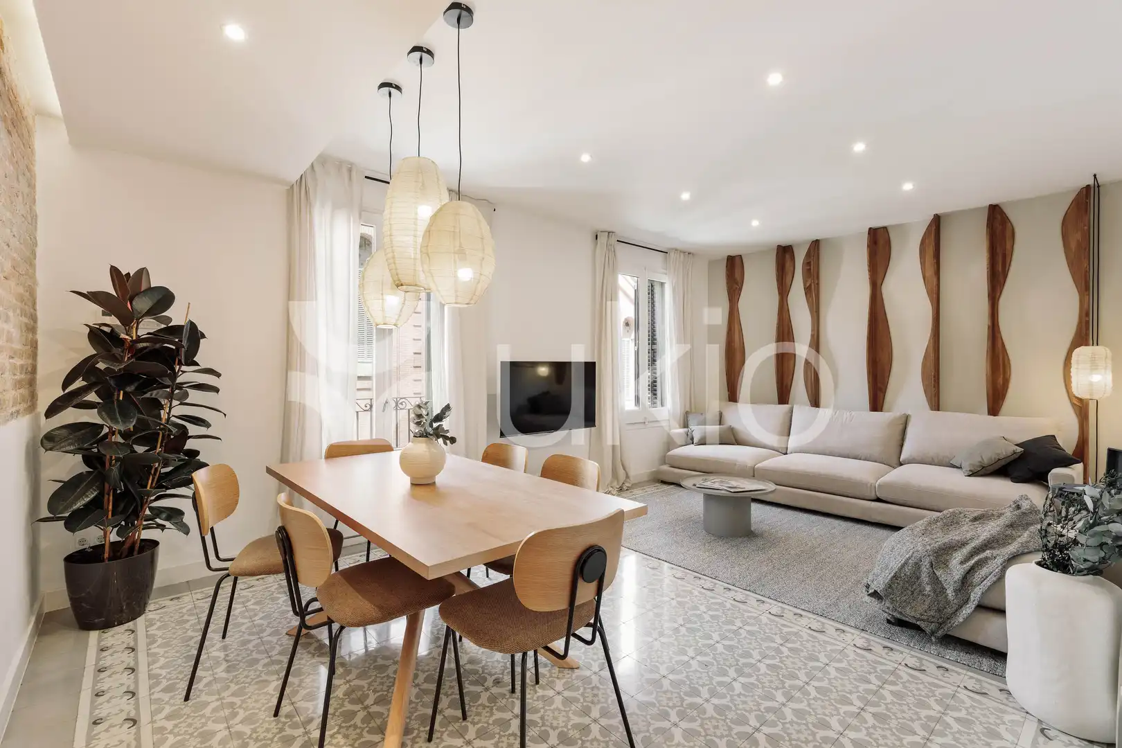 Sala d'estar de Apartament de lloguer en Barcelona amb Aire condicionat, Calefacció i Moblat