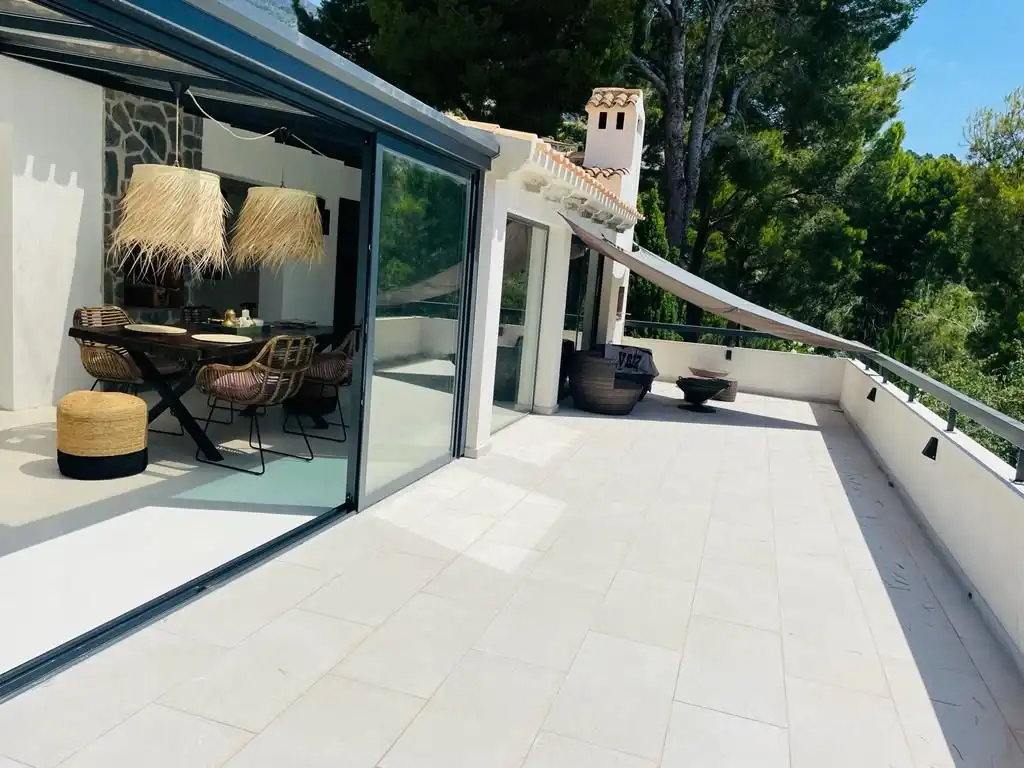 Terrasse von Haus oder Chalet zum Verkauf in Altea mit Klimaanlage, Heizung und Privatgarten