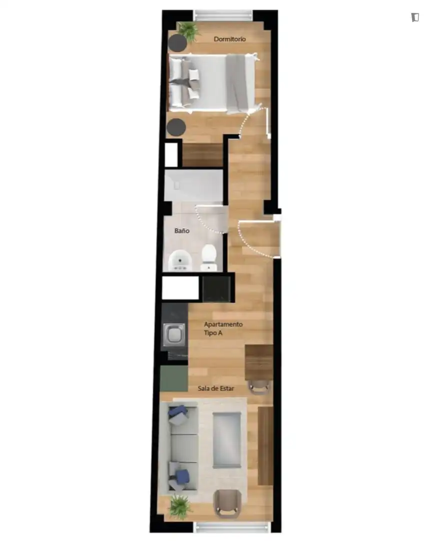 Apartamento de alquiler en Madrid con Aire acondicionado, Calefacción y Amueblado