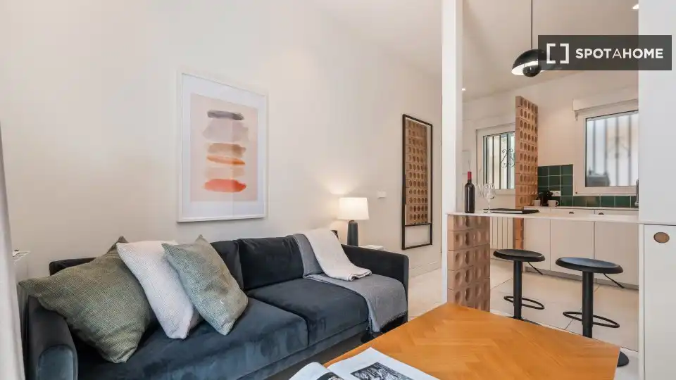 Sala d'estar de Apartament per a compartir en Madrid amb Aire condicionat, Calefacció i Terrassa