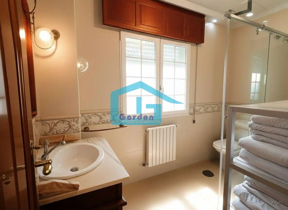 Baño de Piso de alquiler en Meaño con Calefacción, Terraza y Amueblado