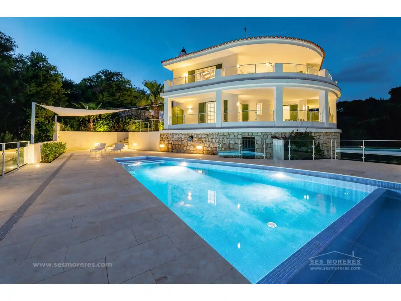 Vista exterior de Casa o chalet en venta en Es Migjorn Gran con Jardín privado, Terraza y Piscina