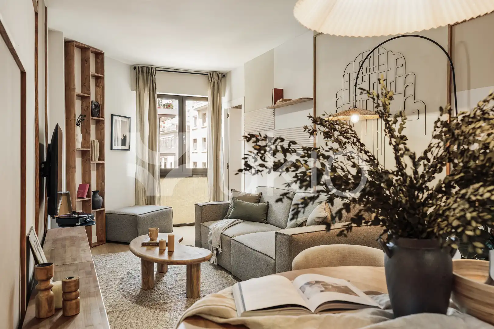 Sala de estar de Apartamento de alquiler en Barcelona con Aire acondicionado, Calefacción y Amueblado