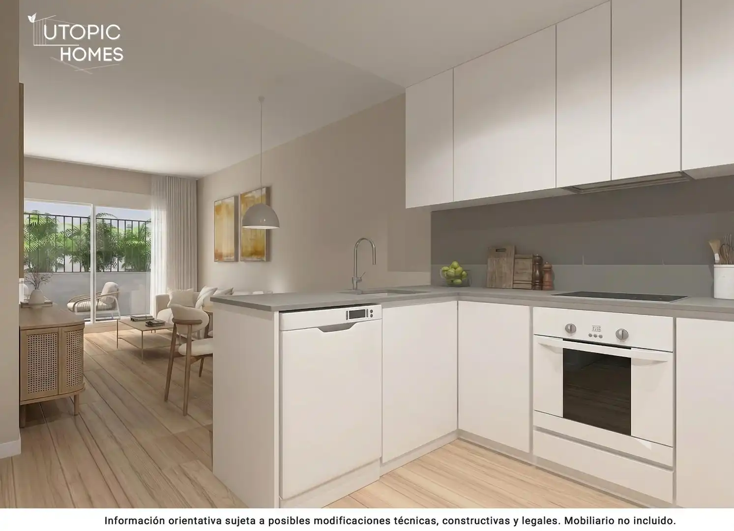 Kitchen of Flat for sale in Mutxamel  with Air Conditioner, Terrace and Community pool
