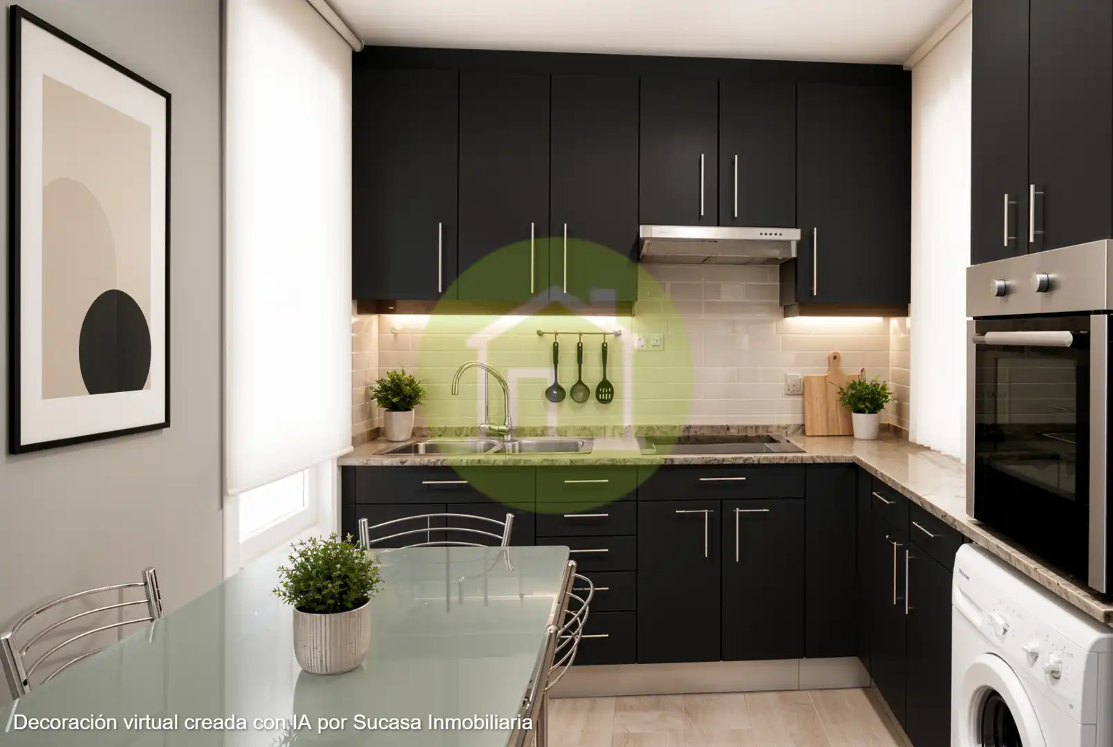 Cocina de Piso en venta en A Coruña Capital  con Parquet, Horno y Lavadora