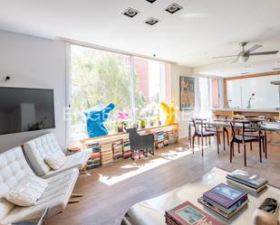 Sala d'estar de Apartament de lloguer en  Barcelona Capital amb Aire condicionat, Calefacció i Parquet