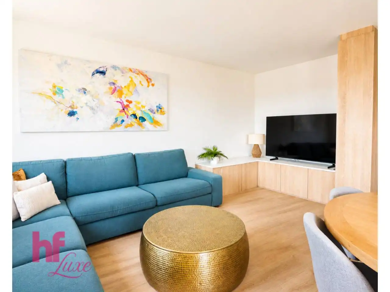Sala d'estar de Àtic en venda en Sant Adrià de Besòs amb Aire condicionat, Calefacció i Parquet