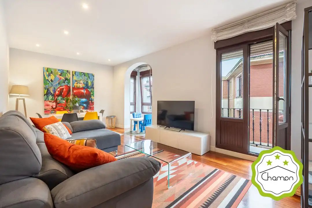Wohnzimmer von Wohnung zum Verkauf in Portugalete mit Heizung, Terrasse und Abstellraum