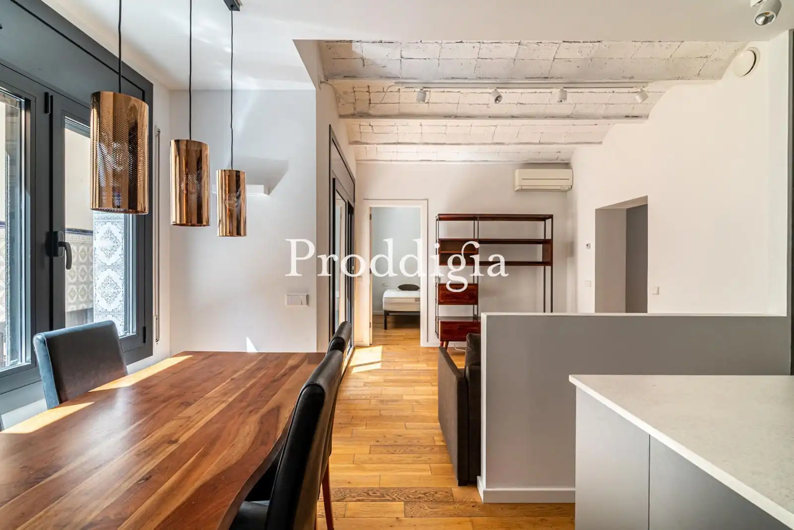 Kitchen of Flat for rent in Barcelona  with Air Conditioner, Terrace and Storage room