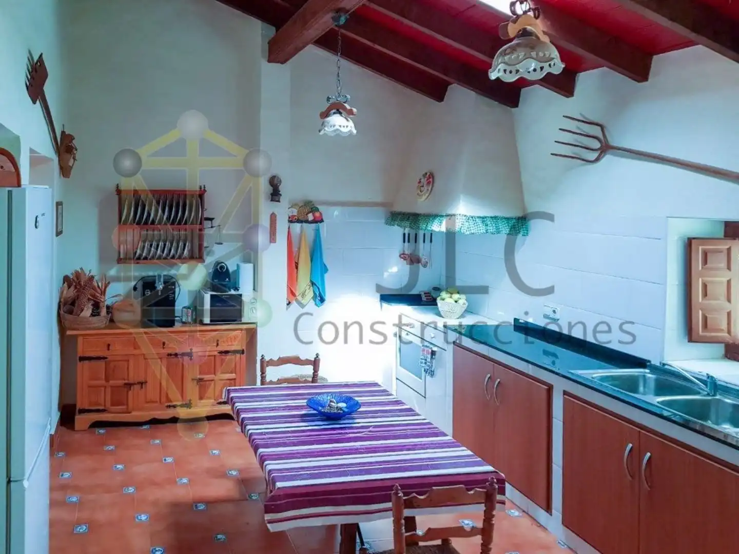 Cocina de Casa o chalet en venta en Fuente Álamo de Murcia con Aire acondicionado, Jardín privado y Terraza