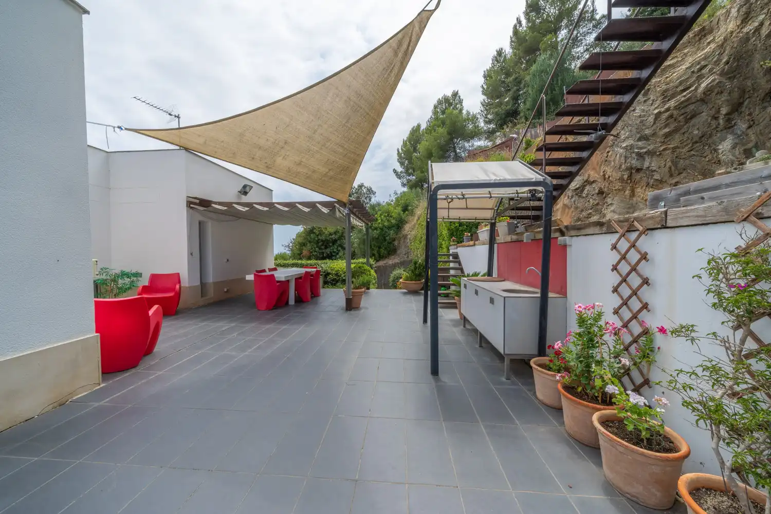 Terraza de Casa o chalet en venta en Santa Susanna con Aire acondicionado, Calefacción y Jardín privado