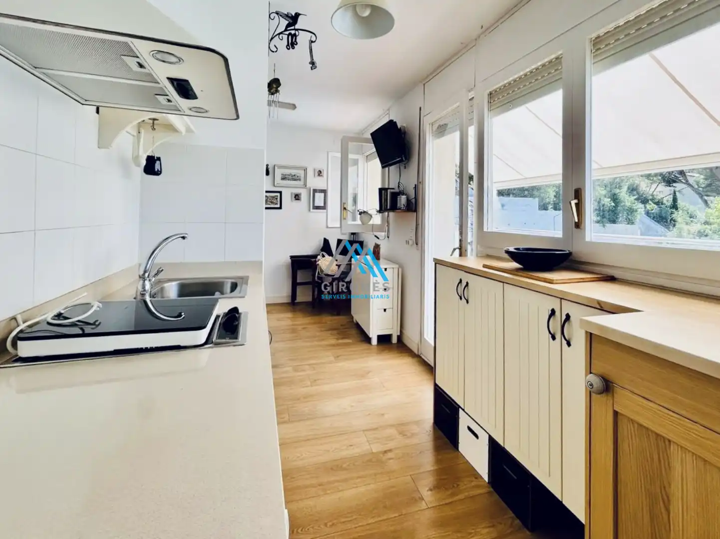 Cuina de Apartament de lloguer en Santa Cristina d'Aro amb Parquet i Terrassa