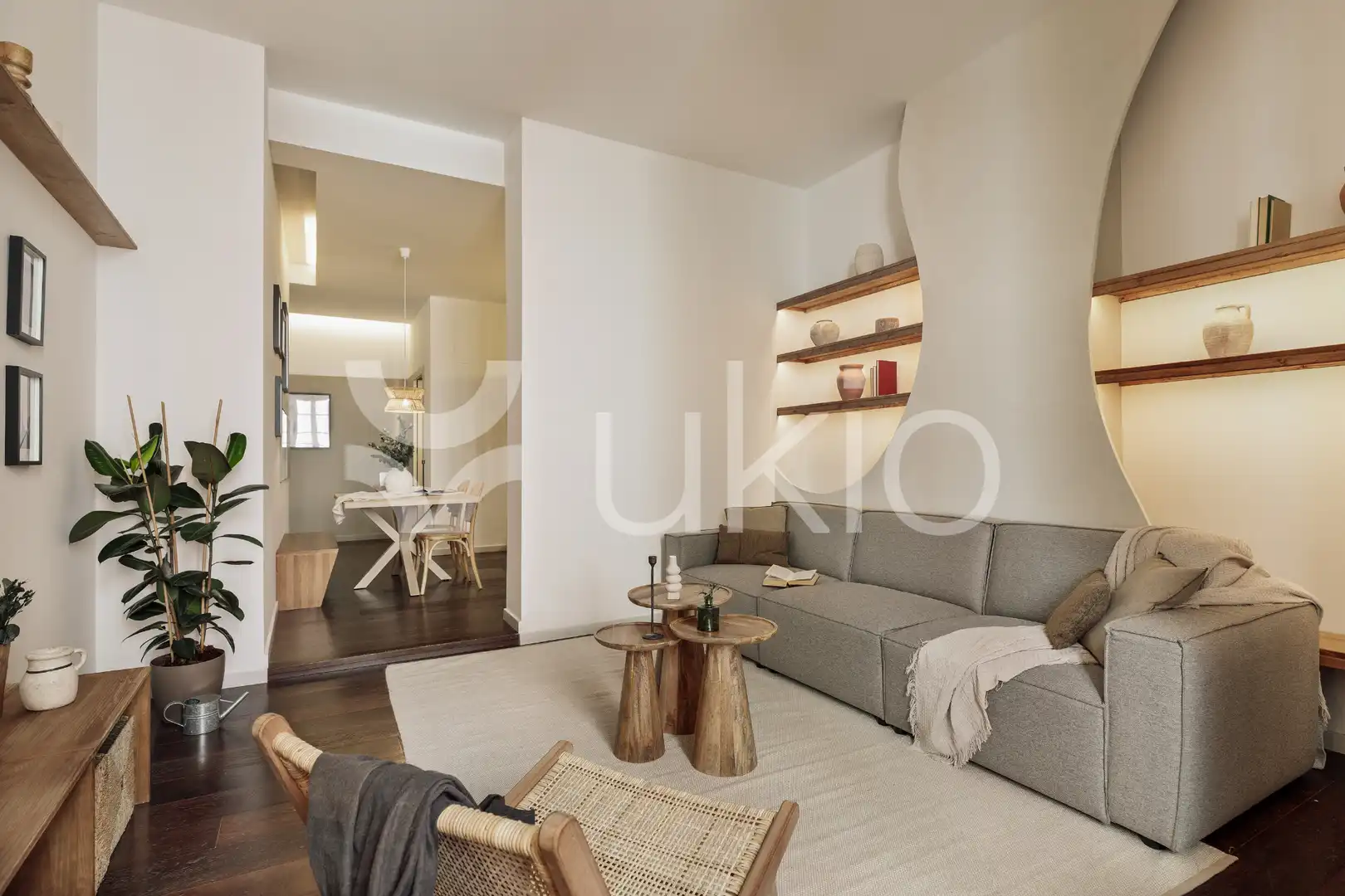 Sala d'estar de Apartament de lloguer en Barcelona amb Aire condicionat, Calefacció i Moblat