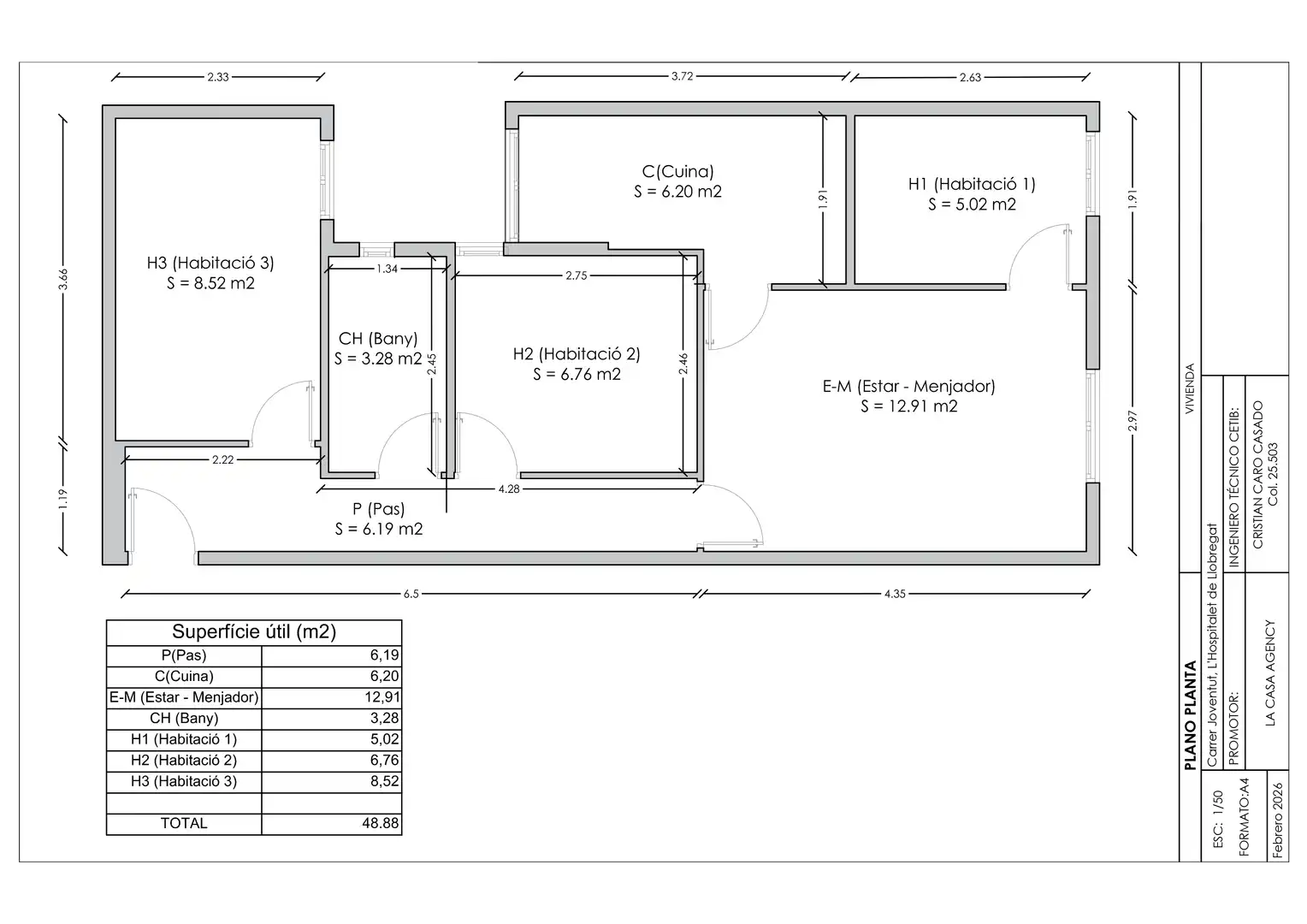 Wohnung zum Verkauf in L'Hospitalet de Llobregat
