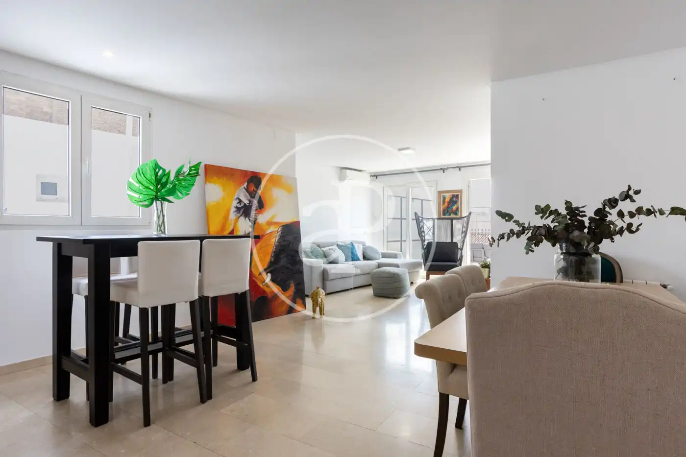 Living room of Attic for rent in Valencia  with Air Conditioner, Heating and Terrace