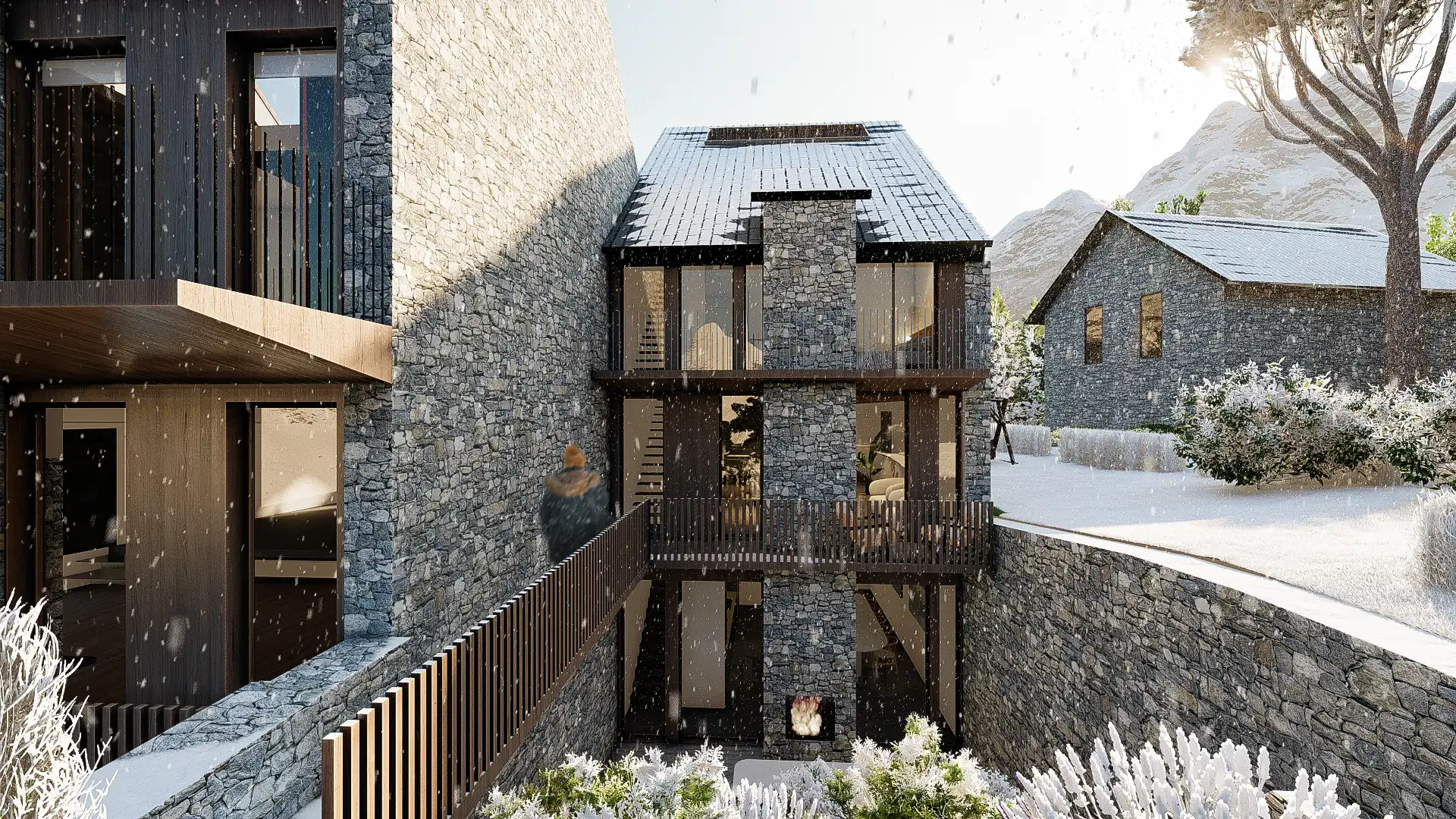 Vista exterior de Casa adosada en venta en Sallent de Gállego con Calefacción, Jardín privado y Terraza