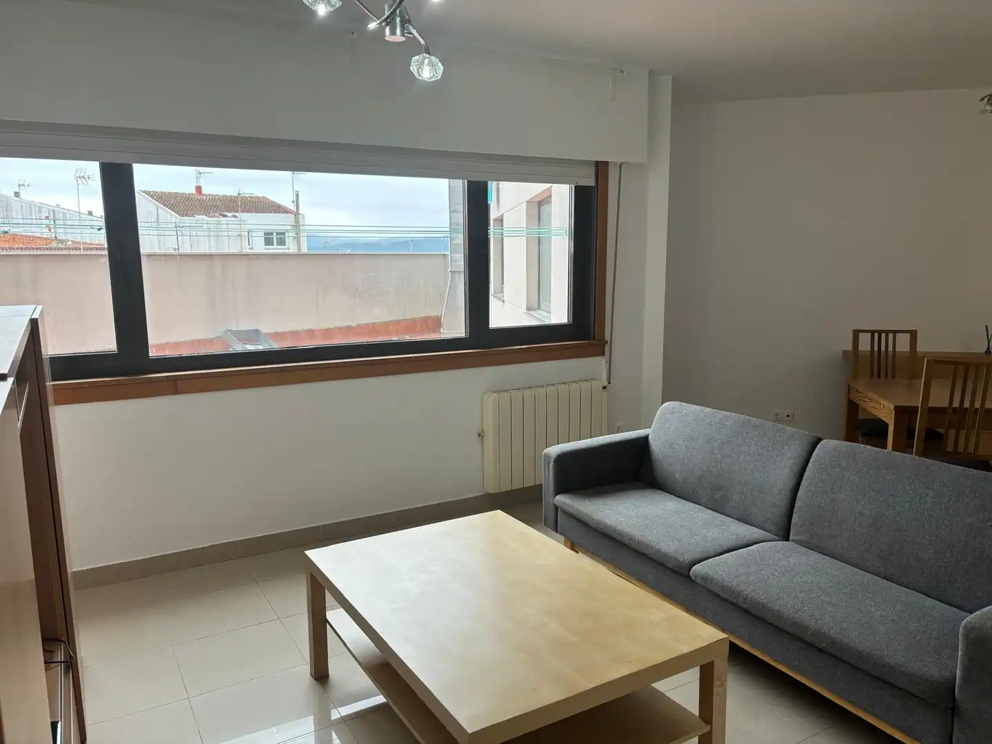 Sala de estar de Piso en venta en Ponteceso con Calefacción, Parquet y Amueblado